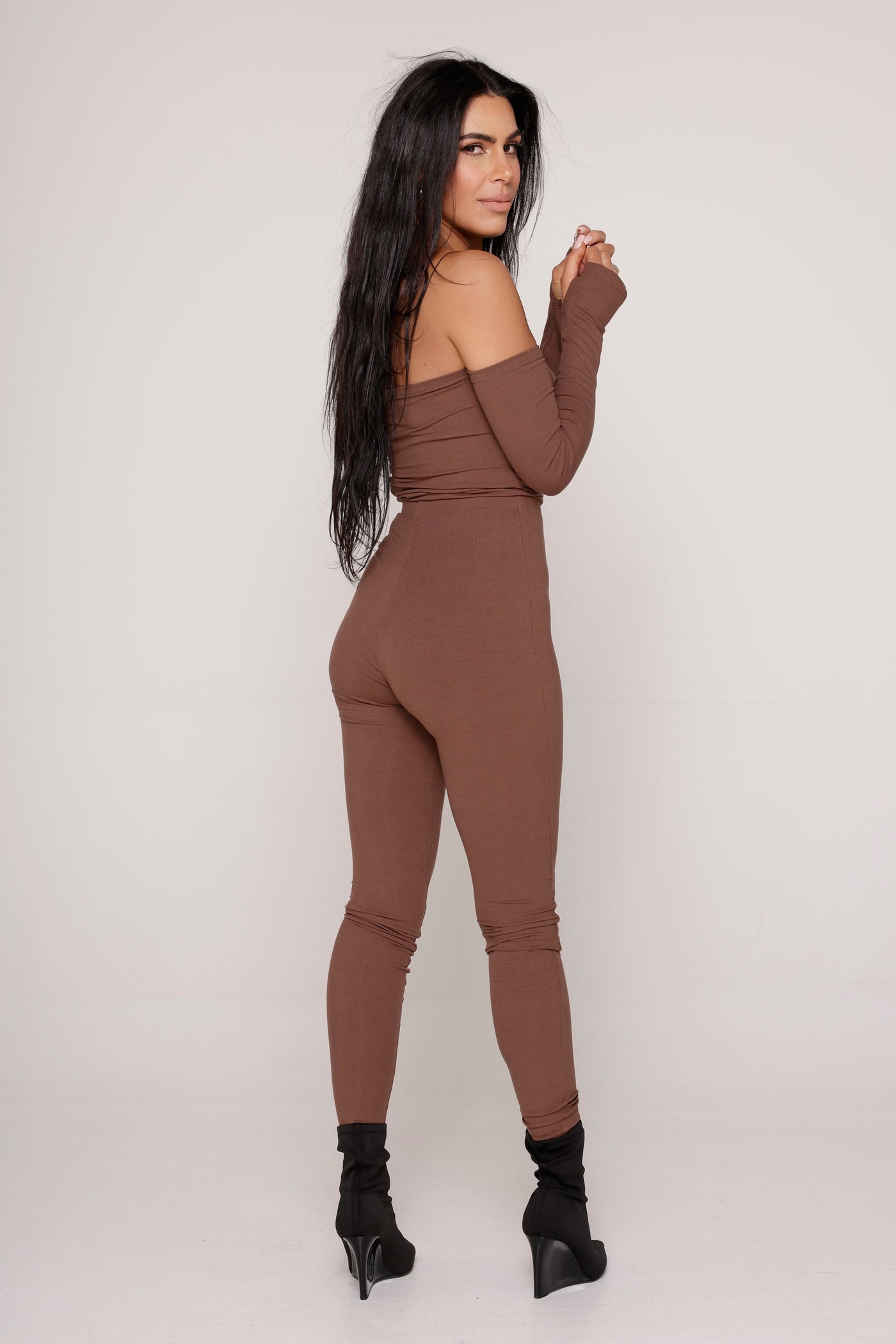 SOLID LEGGING - BROWN