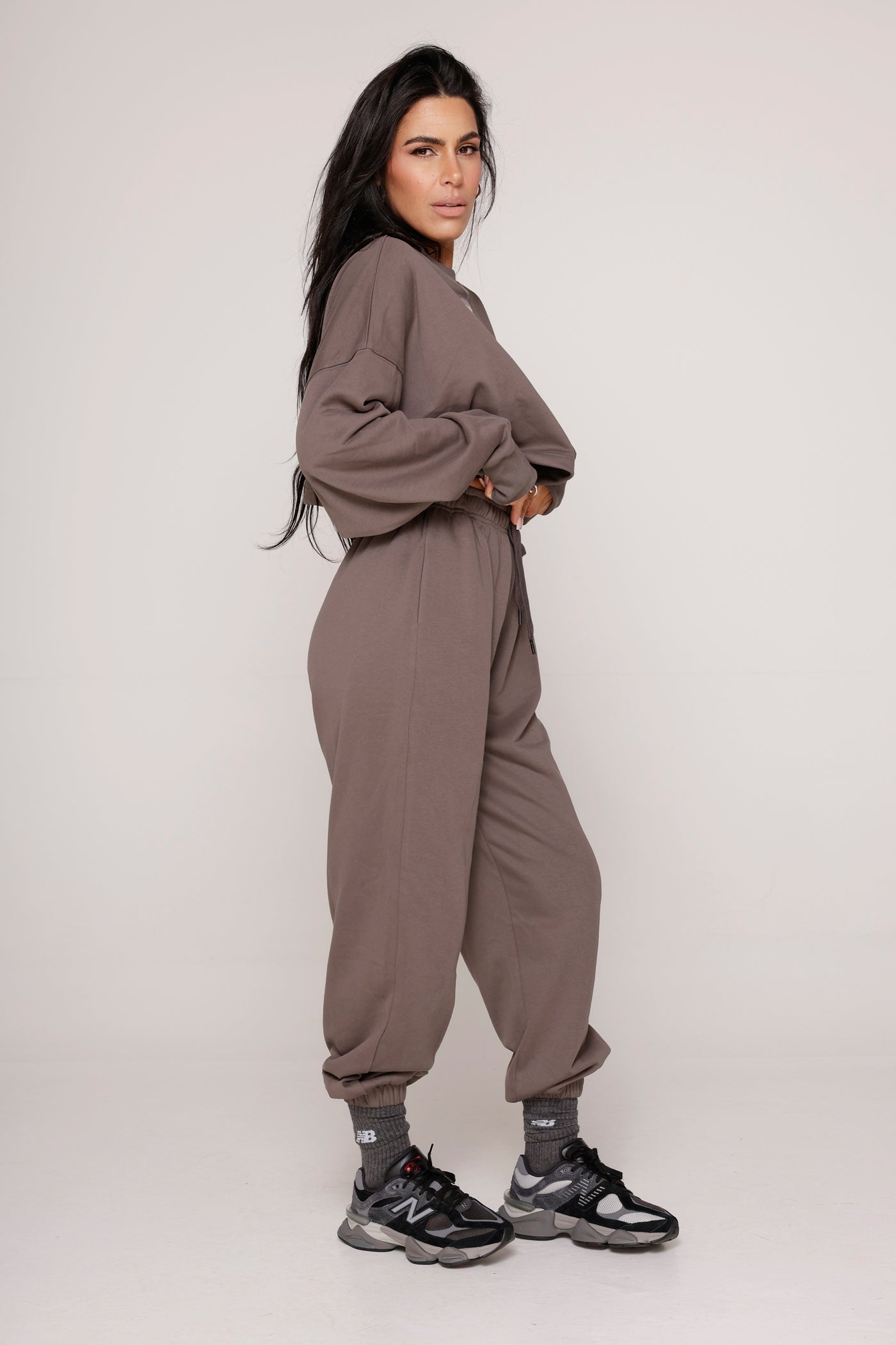 COMFORT OVERSIZED SWEAT PANTS - DEEP CHARCOAL