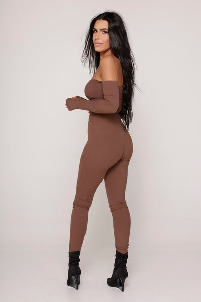 SOLID LEGGING - BROWN