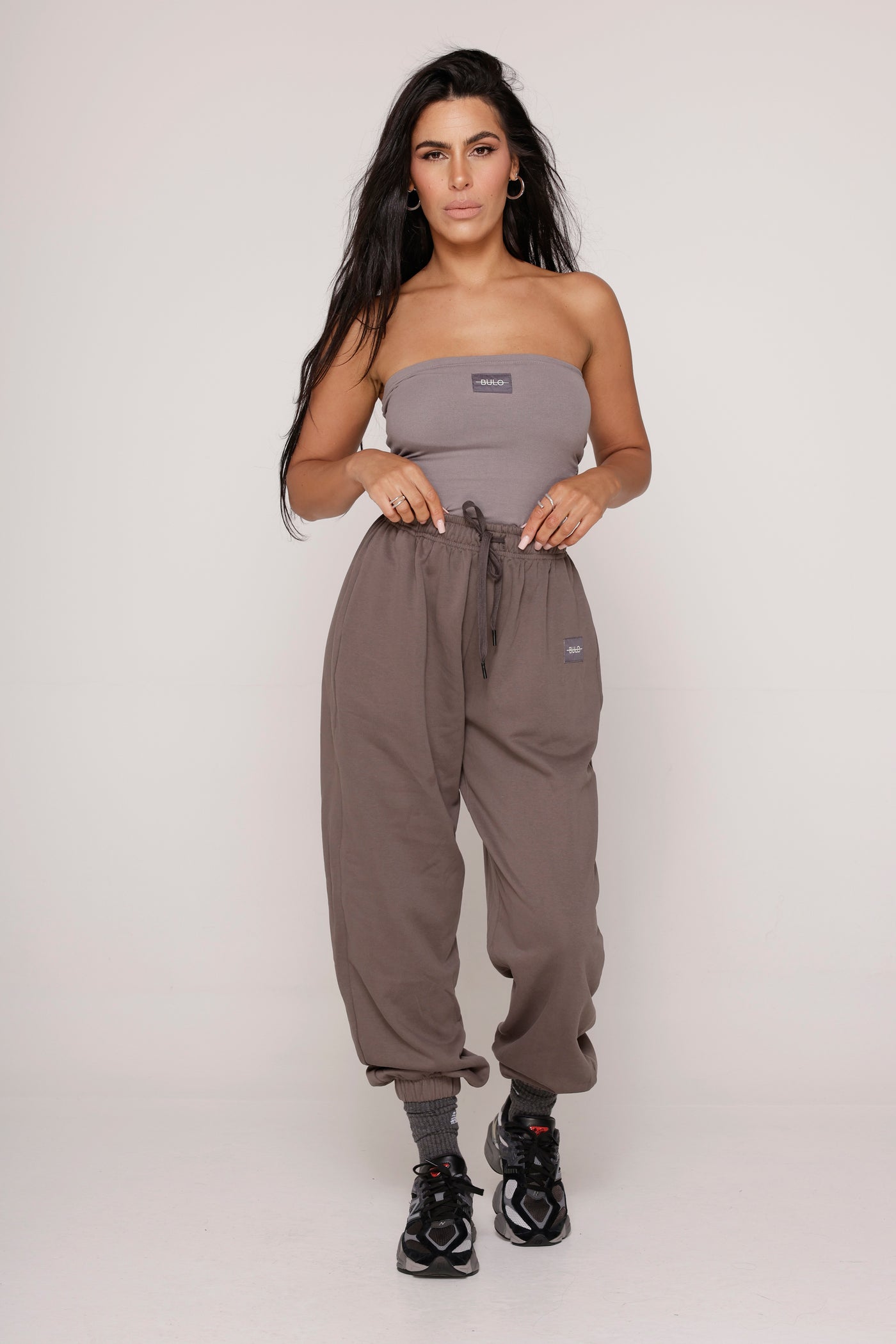 COMFORT OVERSIZED SWEAT PANTS - DEEP CHARCOAL