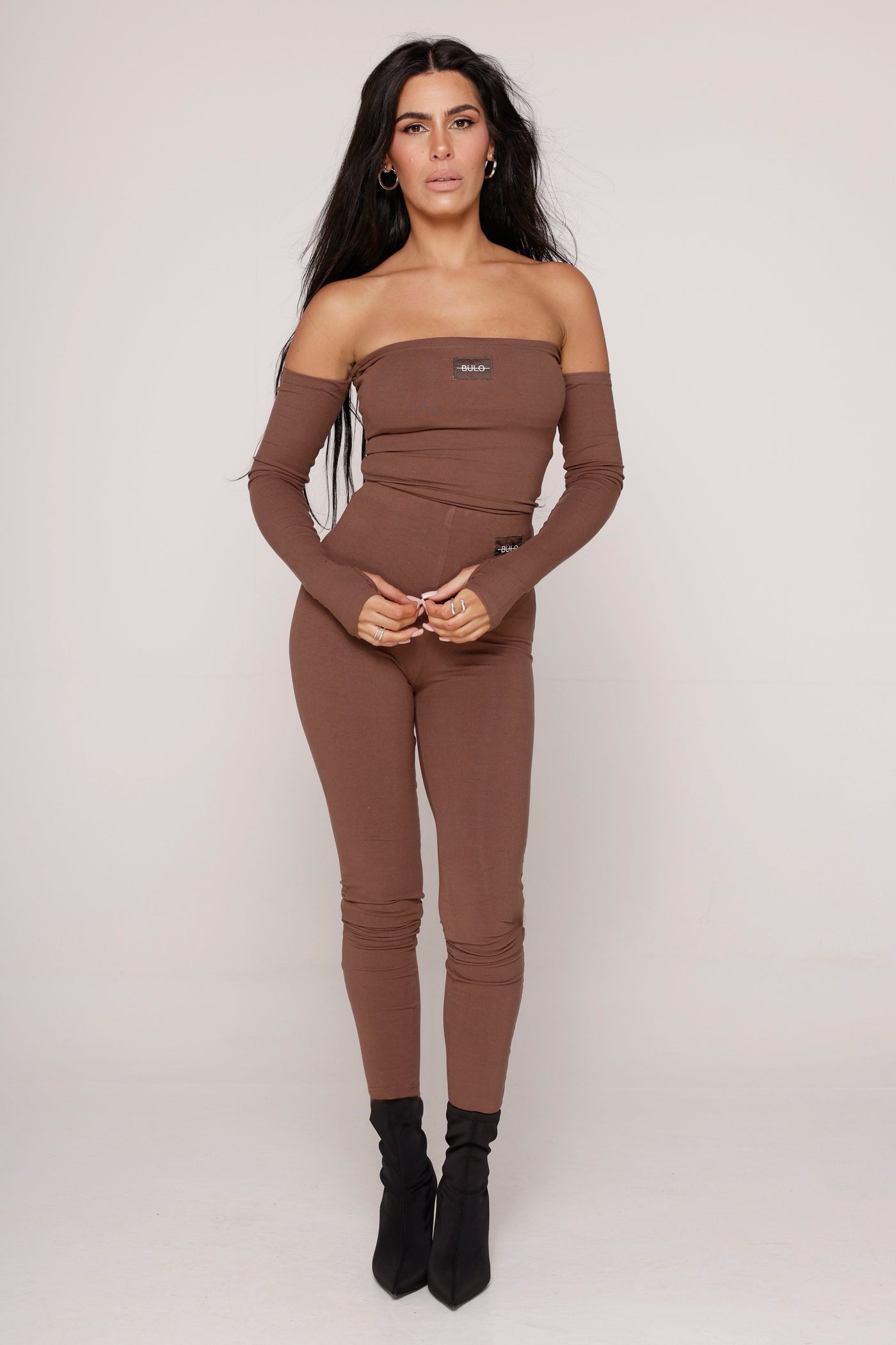 SOLID LEGGING - BROWN